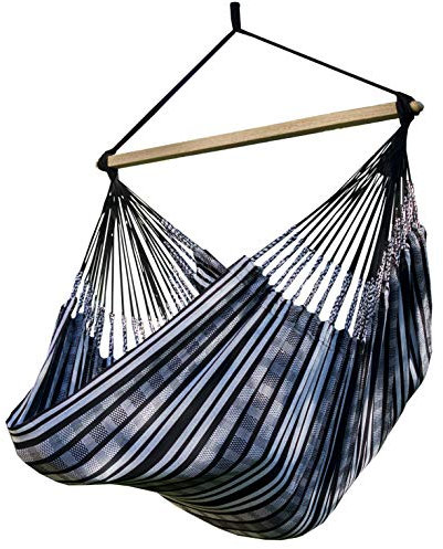 Potenza Hängesessel 160x115 cm Pereira L Hängestuhl, Hängesitz bis 130 kg Handgefertigt aus Baumwolle Hängematte Schaukelstuhl (Zebra)