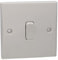 kenable 1 Gang 1 Way 10A Single Light Switch Rounded Faceplate White [1 Gang (1 Way) Light Switch]