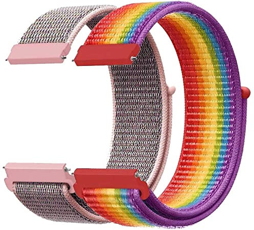 LYYLTX Nylon Fabric Uhrenarmbänder 20mm/22mm Armband für Herren Damen Ersatzband Schnellverschluss Smartwatch Sport Uhren Ersatzarmband Einstellbares Soft Breathable Watch Strap