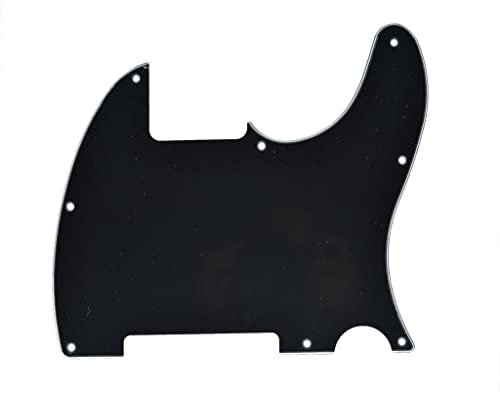 KAISH Tele-Schlagbrett für Telecaster Esquire, 8 Löcher, 3-lagig, Schwarz