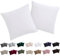 Soifox Kissenbezug 80x80 2er Set - Kopfkissenbezug 80 x 80 Weiß 100% Mikrofaser bügelfrei & knitterfrei mit Reißverschluss