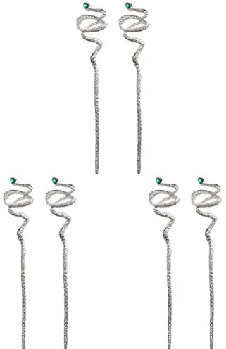 LALAFINA Bacchette Giapponesi Accessori Bambina Cinesi Giapponesi 6 retrò per Strass Antica Lunga Vintage con Ragazze Bacchette per in Decorativo Verde Bacchette Bacchette Bacchette Cinesi