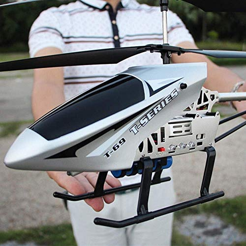 SREJNGL 75cm Large 2.4G Remote Control Aircraft Anti-Fall Rc Helicopter Drone Model Outdoor Alloy RC Aircraft Easy to Learn Good Operation for Adult Kids Toy Xmas Gift(2 Batteries)