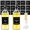 Spaceneat Botella dispensadora de aceite de oliva, incluye 55 etiquetas para cocina, botellas de aceite de cocina para cocina, dispensador de jarabe de café, vertedor con tarro de vidrio de 55 ml,