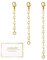 LANCHARMED Halskette Ketten Verlängerung Gold, 3 Stück 14 Karat vergoldete Herz Kettenverlängerung Verlängerung Kette Halskette Fußkette Armband Verlängerungskette für Schmuckherstellung 1 2 3 Zoll