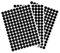 sourcing map 3 Sheet/420Pcs Screw Hole Cover Stickers, 12mm Dia PVC Self Adhesive Covers Caps Dustproof for Wood Furniture Cabinet Shelf Wardrobe, Black