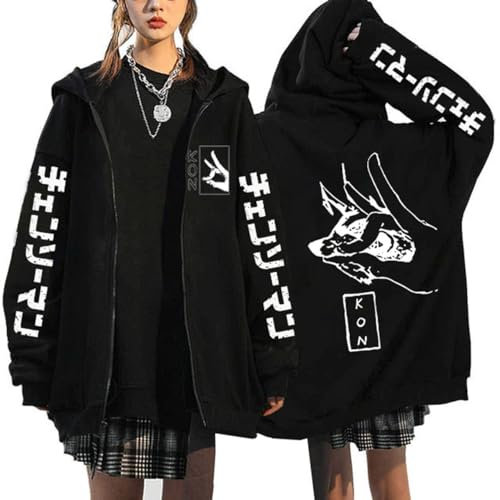MDEM Anime Chainsaw Man Pochita Denji Zip Up Hoodies Hayakawa Aki Fox Devil Kon Manga Sweatshirts Korean Style Graphic Zipper Jackets-style6||L