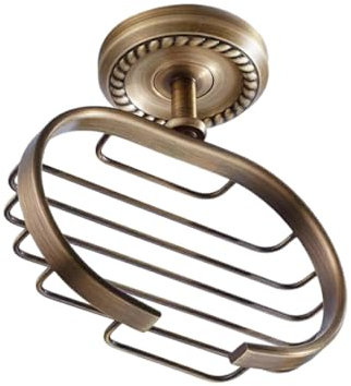 lmoikesz Porte-savon Antique Vintage, élégant et Durable, en laiton massif, porte-savon mural, panier, porte-plateau en cuivre
