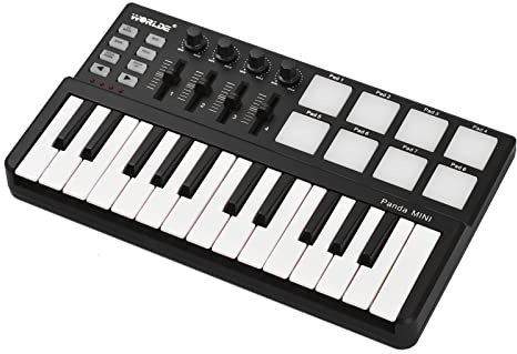 Panda Mini Mini Teclado USB de 25 Teclas y Controlador MIDI Pad de Tambor
