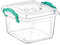 Best House | Small Plastic Storage Box with Clips & Lids | Size 1.85L (L:16cm W:16cm H:15.5cm) | Set of 1 | Square Shape |Stackable Clear Multipurpose Home Office Kitchen Tools Crafts (1.85 Litres)