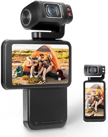 Videocamera Ultra HD 5K 30fps Sensore CMOS da 1/2,5 Pollici, Fotocamera per Vlogging con Touchscreen IPS da 3,5 Pollici, Batterie da 3250 MAh per Fotocamera a Pellicola,