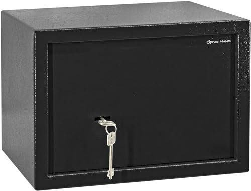 Genie Hand | Mechanische Möbeltresor für Zuhause mit Schlüssel, Tresor Safe – Doppelbartschloss