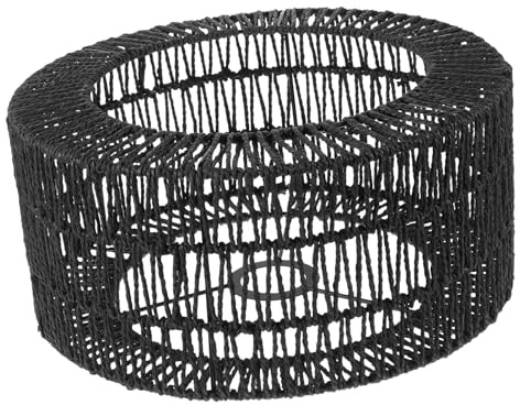 KICHOUSE Straw Rope Lampshade Woven Hanging Lamp Cover for Ceiling Light Natural Decor for Living Hotel Bar