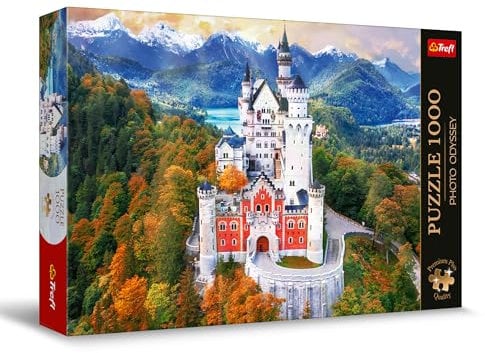 Trefl Premium Plus Quality - Puzzle Photo Odyssey: Schloss Neuschwanstein, Deutschland - 1000 Elemente, Einzigartige Fotoserie, Ideale Anpassung der Teile, für Erwachsene und Kinder ab 12 Jahren