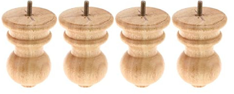 Möbelfüße aus Holz, konisch, für Sofa, Couch, Stuhl, Bett, Ottomane, Schrank, 4 Stück