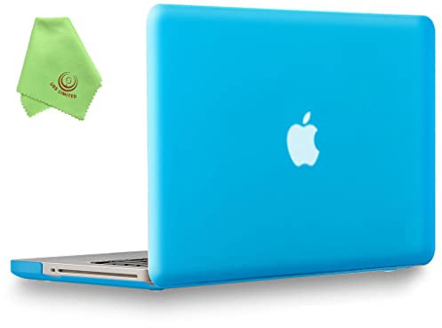 UESWILL Compatible with 2008-2012 MacBook Pro 15 inch Case Model A1286, with CD-ROM, Smooth Matte Hard Shell Case Cover + Microfibre Cleaning Cloth, Aqua Blue