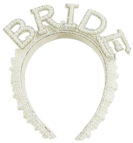 scicent Bride Haarreif Bride To Be Haarreifen mit Perlen Braut Stirnband Mode Braut Haarschmuck Braut Hochzeit Stirnband für Party Frauen Hochzeit Dekoration - 28811