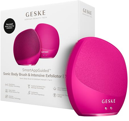 GESKE Sonic Body Brush & Intensive Exfoliator 7in1 |Körperreinigungs-Bürste | Elektrische Körperreinigungsbürste und Intensivpeeling | SmartSonic Pulsation für die Tiefenreinigung
