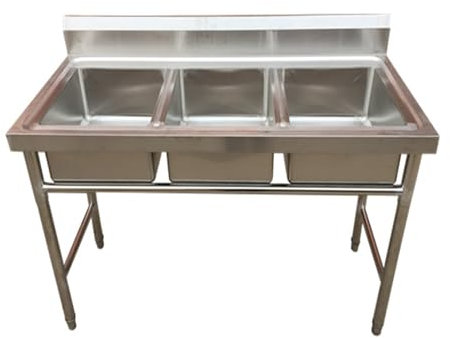 Lavello da Cucina in Acciaio Inossidabile, Lavandino da Esterno Lavabo di Utilità Indipendente, Lavamani per Ristorante,Lavanderia(80X40cm/31.4X15.7in)