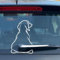 White Car Stickers Funny Rear Window, Reflective Dog Decals, Rear Windscreen Wiper Tail Sticker, Waterproof Cartoon Moving Tail Stickers for Car Vehicle (21 x 33 cm)