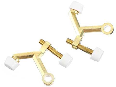 HONMEET 2pcs Zinc Alloy Door Stoppers Household Door Bumpers Copper Finish Suitable for Home Use