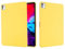 Étui de tablette pour iPad Pro 11 M4 2024 - Coque en silicone liquide souple et flexible - Coque de protection fine antichoc - Jaune