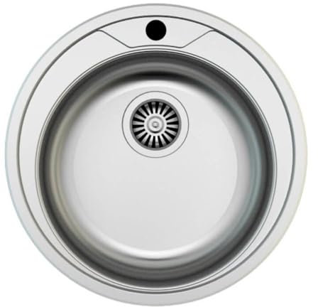 Fregadero empotrable redondo de acero inoxidable diámetro 51 cm - Taron