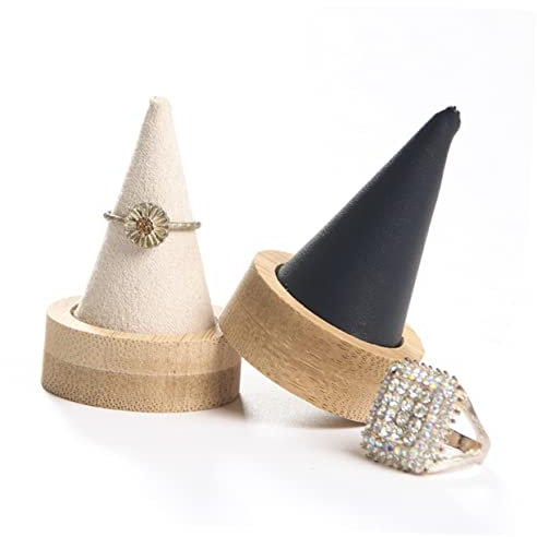 DEARMAMY 1stk Ringständer Schmuckregal Ständer Für Fingerringe Ringanzeige Showregal Ringhalter Für Schmuck Mond Schmuckschale Ringorganisator Halter Für Ringketten Halskettenhalter Beige