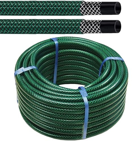 100m Garden Hose Pipe - 330ft Gardening Hosepipe (1/2 inch) Diameter - Reinforced Heavy Duty 3 Layer Garden Water Hose Pipe - Outdoor Hose Pipe for Garden Car Van (100M)