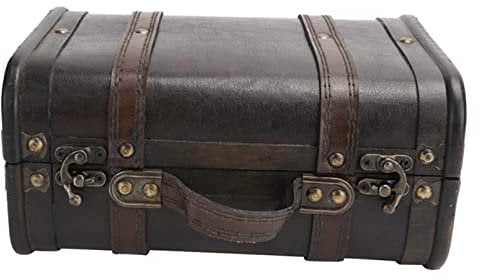 RASTKY Retro Wooden Suitcase Vintage Decorative Box for Studio Photography Props Wooden Storage Box, for Window Display