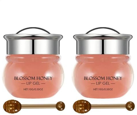 Honey Balm Lippenbalsam, 2 Stück Blütenhonig Feuchtigkeitsspendende Lippenmaske, Lippenmaske Overnight, Hydrating Overnight Scrubs Exfoliator Tiefenhydrierung Für Trockene
