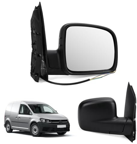 Kistrba Außenspiegel Spiegel Rechts Ersatz für 2004-2015 VW CADDY Manuell, Seitenspiegel Komplettsets mit Konvex Beheizt Glas, Ersatz OE#2K1857508