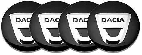 4 Stück Auto Radkappen für Dacia Duster Logan Sandero 2 Mcv Sandero 56 mm, mit Auto Logo, Reifenmitte Abdeckung, Radaufkleber, Modifikation, Emblem, Styling Zubehör