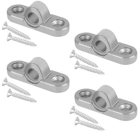 YHNDECO Lot de 4 œillets d'auvent pour camping-car et caravane, œillets muraux en métal avec protection contre la rouille, version verticale et horizontale (horizontal)