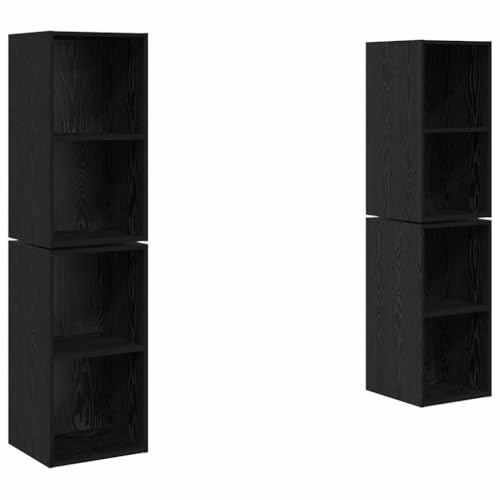 vidaXL Cube Shelves - Wall Shelves for Your Living Room, Office or Study Rustic Rectangular Designs