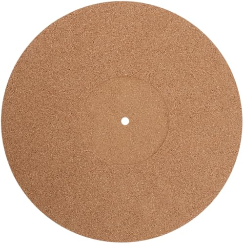 DECOMELODY Kork Vinyl-Schallplattenspieler-Unterlage 12 Zoll, langlebige Schallplattenschutzmatte aus robustem Kork, schützendes Plattenspieler-Zubehör für Heimanwendung
