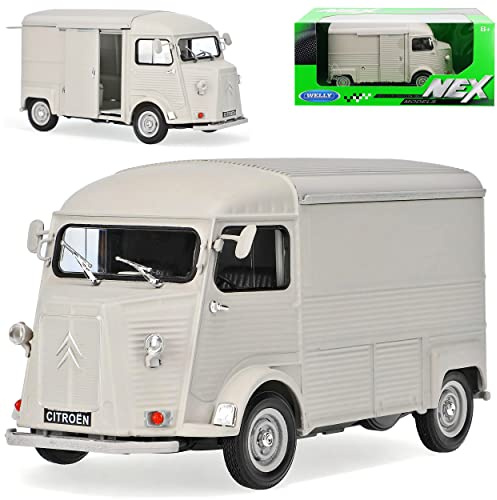 Citroen Type H Transporter Kasten Matt Grau 1/24 Welly Modell Auto