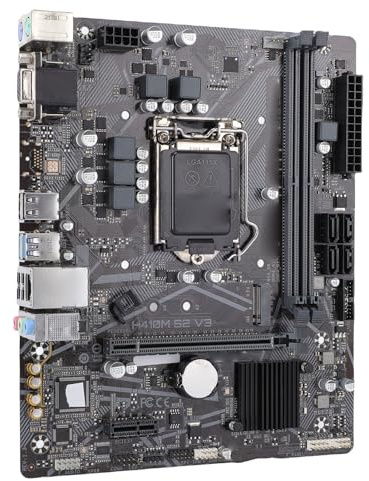Hamwesh Placa Base, LGA 1200 Socket Dual Channel DDR4 2933MHz 64GB RAM Compatible con Placa Base para PC, ATX con Ranura PCIe 3.0 X16 Realtek Gigabit LAN para Pentium de 10.a Generación