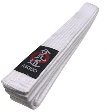 Budodrake Aikidogürtel mit Aikido-Label weiß (330)