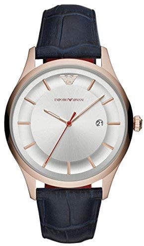 EMPORIO ARMANI Herren Analog Quarz Uhr mit Leder Armband AR11131