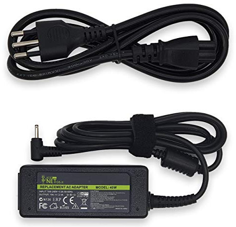 Netzteil Ladegerät Ladekabel für Asus Eee PC 1005HA | 1001PX | 1015 CX | 1201t| | 90-XB02OAPW00100Q EXA0901 X H | 90-xb02oapw00000q | EXA1004UH von 40 W 19 V 2.10 A D.C. EXT: 2.5 mm – Int: 0.7 mm