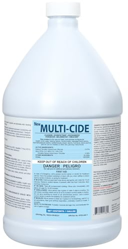 ForPro Multi-Cide Hospital Grade Sanitizer & Disinfectant, 1 Gallon Refill (128 fl. oz.) – Bactericidal, Fungicide & Virucidal Cleaner