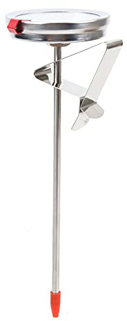Fleischthermometer Digital, Lebensmittelthermometer mit Sonde, 15cm Frittierthermometer Grillkochen Küche Lebensmittel Fleischthermometer mit 5cm Zifferblatt für Ölwanne TTE35125