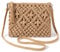 Ayakizi Damen Klein Stroh Strandtasche Sommer Vintage Handarbeit Umhängetasche, Böhmische Schultertaschen Beutel Tasche für Frauen Reisen Urlaub (Braun)