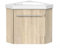 Biubiubath Meuble de Salle de Bain d'angle Gain de Place - Lave Main - Bois Clair - 40x40 cm