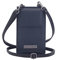 Josephine Osthoff Handy Umhängetasche mit Geldbörse, handgemacht aus 100% Echtleder, Clutch für Damen, RFID Schutz, Crossbody Schultergurt, 12 Kartenfächer, Farbe:Marine