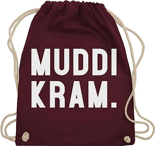 Turnbeutel Rucksack - Mama - Taschen - Muddi Kram - Unisize - Bordeauxrot - muttertagsgeschenk stoffrucksack mommy mutter mum stoffbeutel mothers day gift muttertagsgeschenke mom mutti juterucksack
