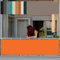 Balkon Abdeckung Balkonumrandung 75 x 800 cm mit Ösen und Kordel Schattensegel HDPE aus Starken Material für Balkon Garten Balkongeländer, Orange