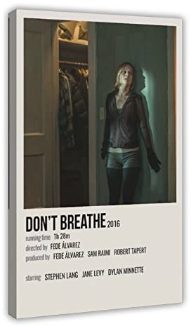Horrorfilm Don't Breathe Vintage Poster Leinwand Poster Wandkunst Dekor Druck Bild Gemälde für Wohnzimmer Schlafzimmer Dekoration Rahmen: 60 x 90 cm