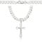 AMAR PRAGNA Luxury ketten für herren silber 925 Kreuz Kette herren 55 cm, panzerkette herren 925 silber, königskette- herren schmuck, italienische Qualität